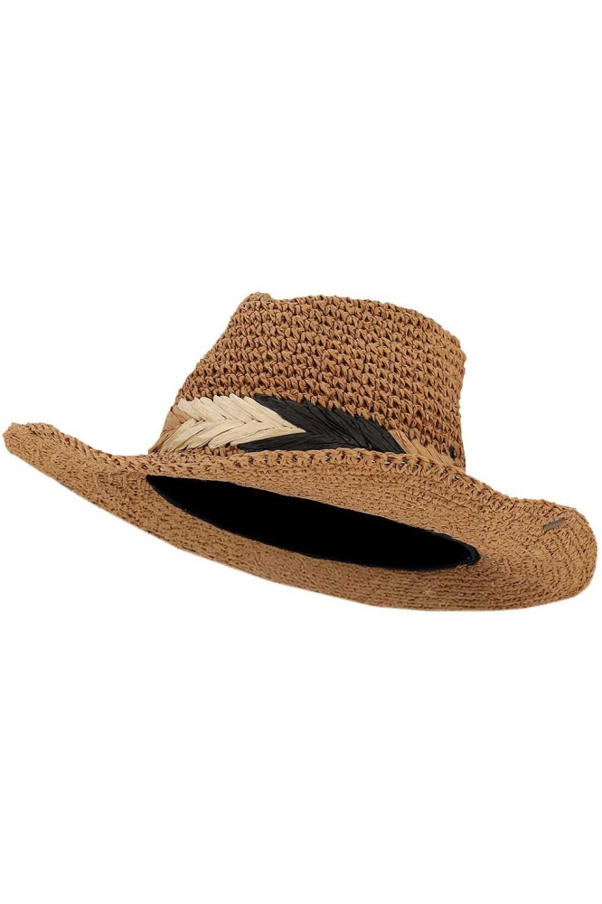 WOVEN HAT 000437 00082 MULTI SAND